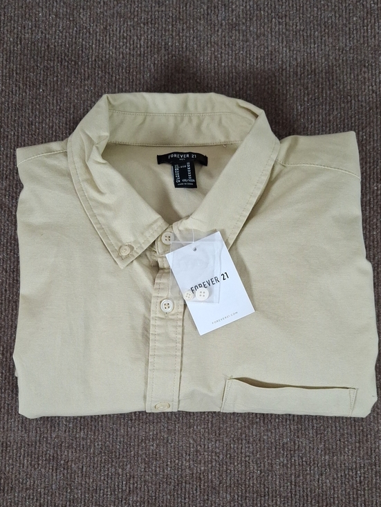 Forever 21 Other - NWT Forever 21 Tan Long Sleeve Button Up Shirt Size Medium